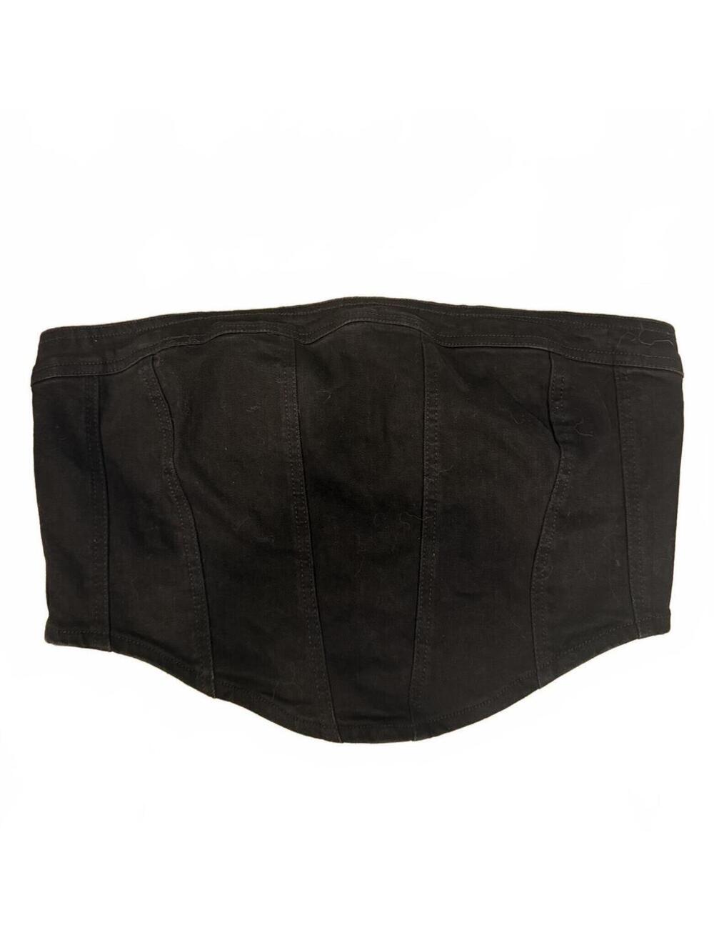 NWT Love Tree Denim Black Corset Tube Top – Size Large